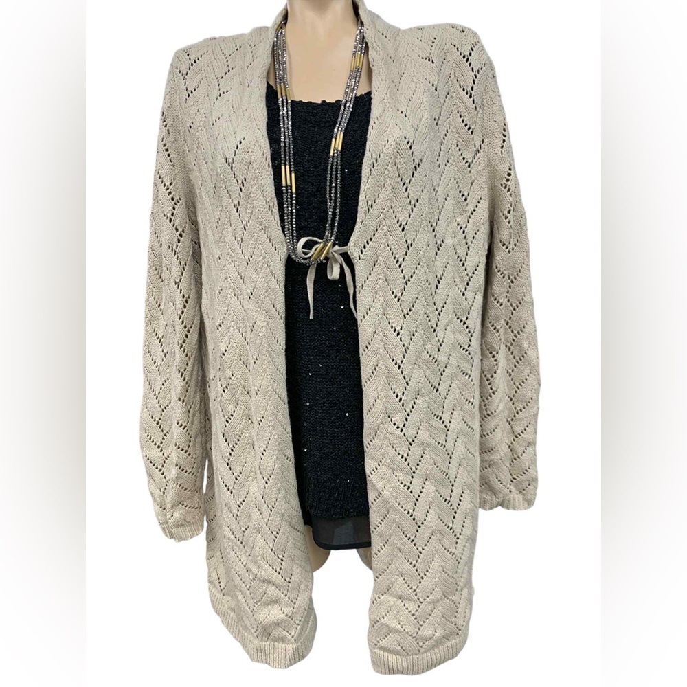 Leo & Nicole Chevron Cardigan Size XL